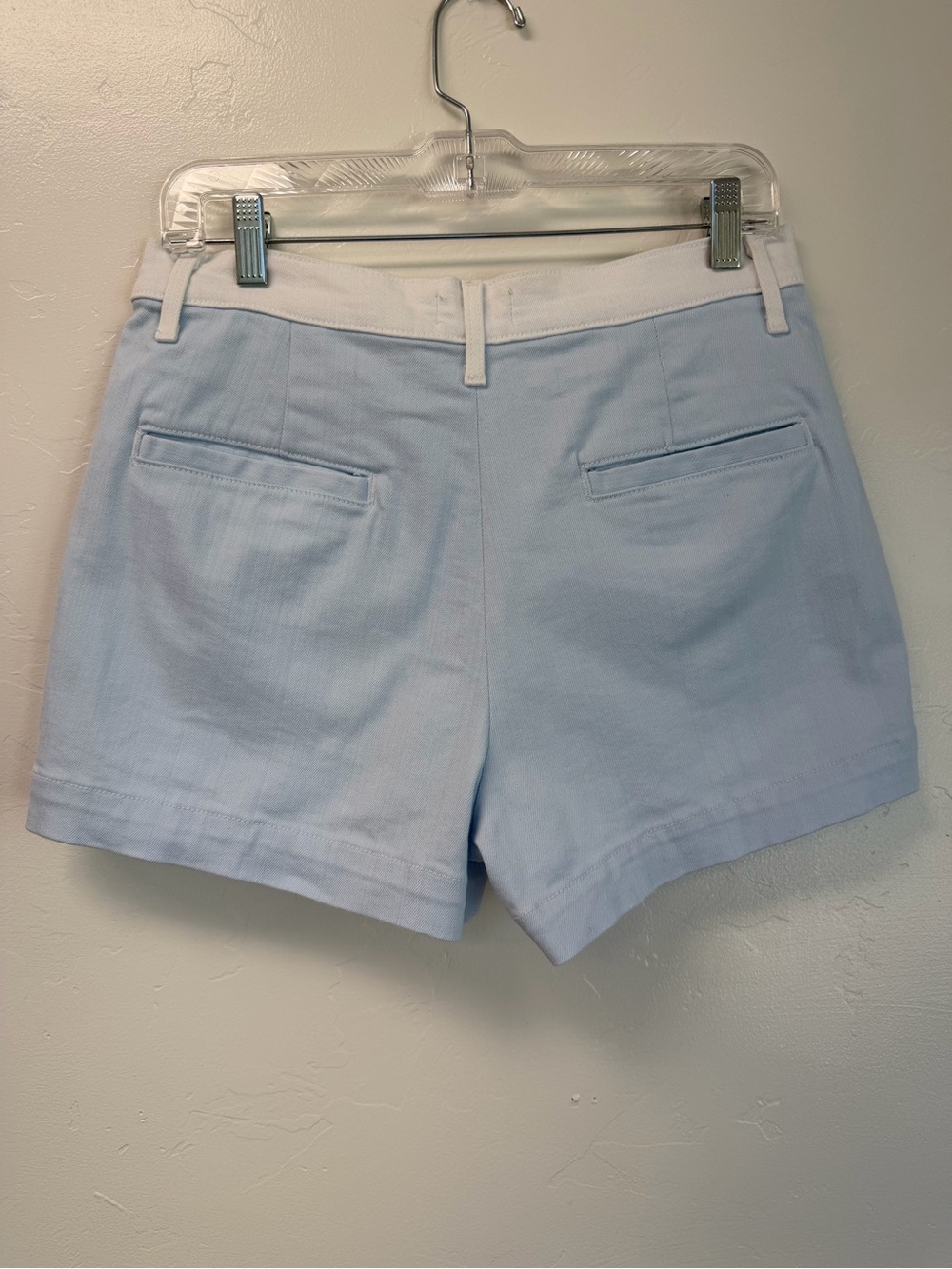 L'AGENCE Jameson Color-block Ice Water Blue High-Rise Denim Shorts Size 26 - Picture 5 of 13